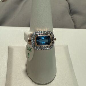 Bomb Party Imagine This Blue Topaz Rose Gold Plating Size 8